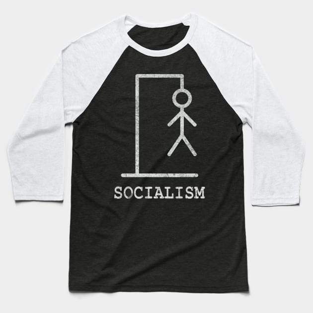 Game of Hangman - Socialism Baseball T-Shirt by ysmnlettering